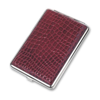 Портсигар S.Quire, сталь+искусственная кожа, красный цвет с рисунком, 74*115*18 мм Портсигар S.Quire, сталь+искусственная кожа, красный цвет с рисунком, 74*115*18 мм