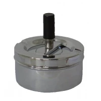 Пепельница Deluxe Ashtray вращающаяся, серебро 90 мм